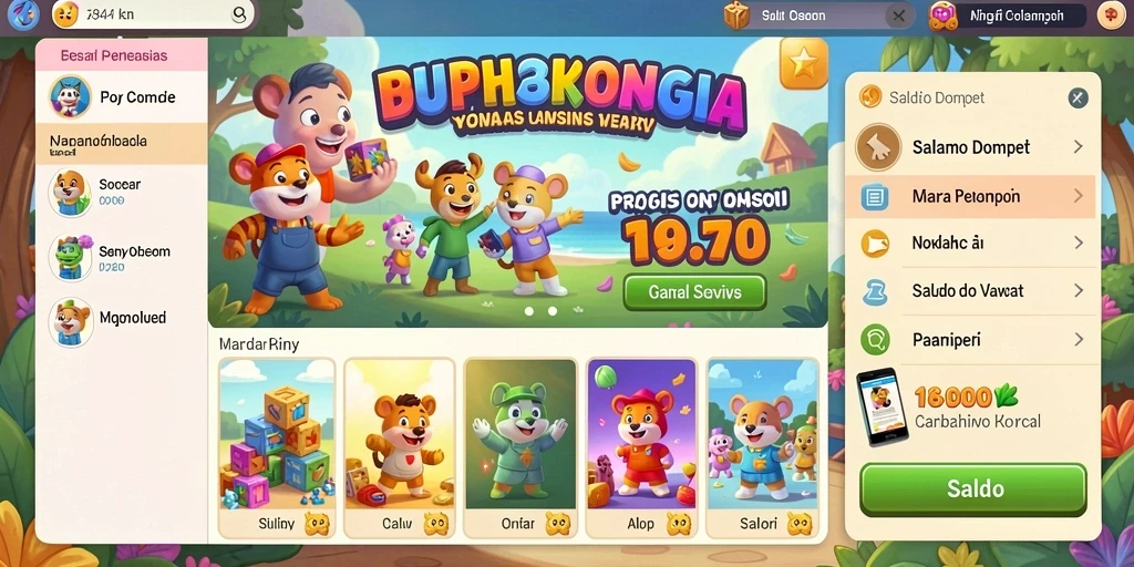 Tampilan awal yang menarik dan penuh warna.