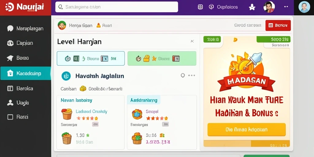 Screenshot menunjukkan level menantang yang menakjubkan.