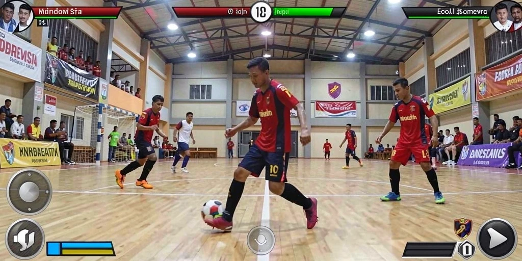 Screenshot menunjukkan grafis memukau dalam lingkungan permainan.